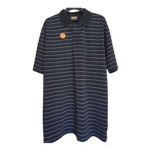 Navy Striped Polo Shirt